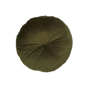 Cojín redondo terciopelo verde oscuro 40cm