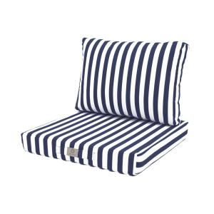 Cojines Jardín 60x70 Rayas Azul Marino - Premium 270g