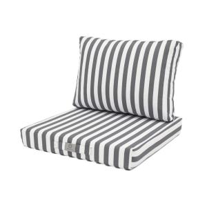 Cojines Jardín 60x70 Rayas Gris Oscuro - Premium 270g