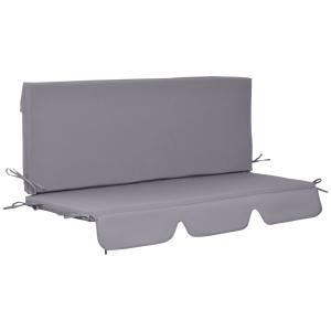 Cojines para columpio 130x45x5 cm gris