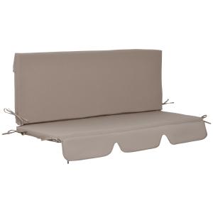 Cojines para columpio 130x45x5 cm marrón