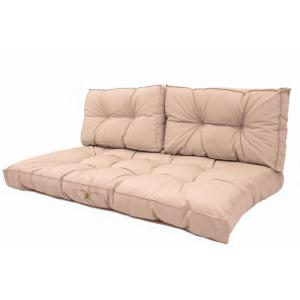 Cojines para salón de jardín acolchados 100x50 cm beige