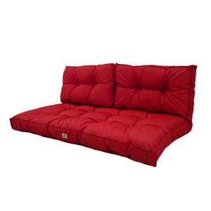 Cojines para salón de jardín acolchados 100x50 cm rojo