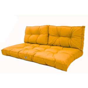 Cojines para salón de jardín acolchados 120x60 cm amarillo