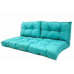 Cojines para salón de jardín acolchados 120x60 cm azul cari…