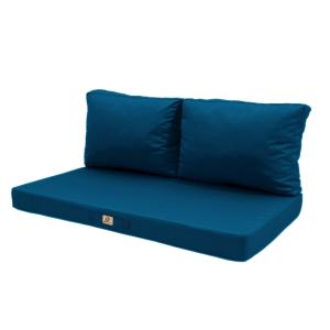 Cojines para salón de jardín desenfundables 100x50cm azul p…