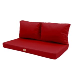 Cojines para salón de jardín desenfundables 100x50cm rojo