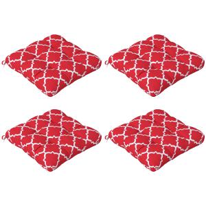 Cojines para sillas rojo 48 x 48 x 7 cm