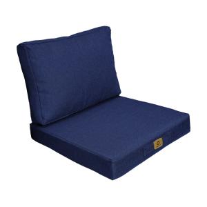 Cojines para sillón efecto lino desenfundables 60x60cm Azul…