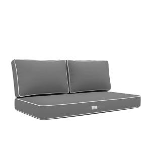 Cojines premium para sofá jardín 120x60cm - Gris oscuro