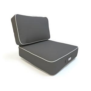 Cojines premium para sofá jardín 60x60cm - Gris oscuro