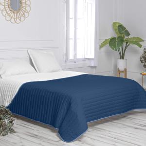 Colcha 100% algodón azul marino 180x260 cm (cama 80/90)