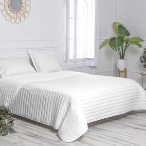 Colcha 100% algodón blanco 180x260 cm (cama 80/90)