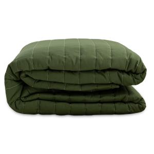 Colcha 100% algodón verde oliva 250x260 cm (cama 150)