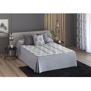 Colcha Edredón acolchada jacquard gris cama 135 (135x225 50…