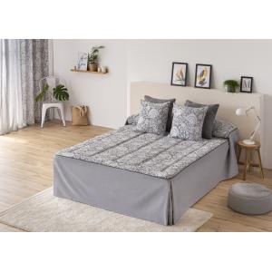 Colcha Edredón acolchada jacquard gris cama 150 (150x225 50…