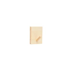 Colgador de pared de madera maciza en tono natural de 8x6cm