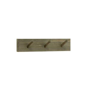 Colgador de pared de madera maciza en tono verde de 26x5cm