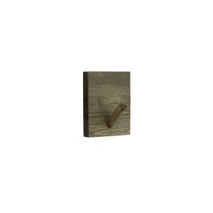 Colgador de pared de madera maciza en tono verde de 8x6cm