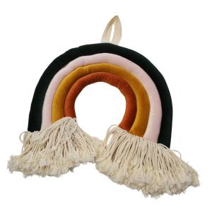 Colgador Decorativo Infantil Arcoríris Terciopelo 30x20 cm
