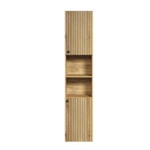 Columna de baño con 2 puertas y nichos h186 cm - efecto rob…