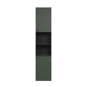 Columna de baño con 2 puertas y nichos h186 cm - verde y ne…
