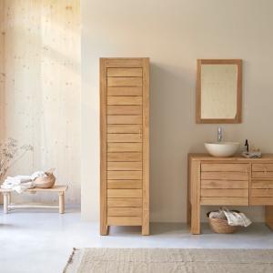 Columna de baño de teca maciza