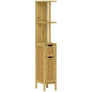 Columna de baño marrón 18 x 30 x 120 cm