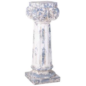 Columna decorativa color piedra, 29x29x82h cm