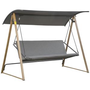 Columpio de jardín 224x133x173 cm gris oscuro