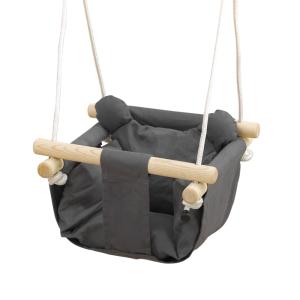 Columpio para bebé 40x40x180 cm gris oscuro