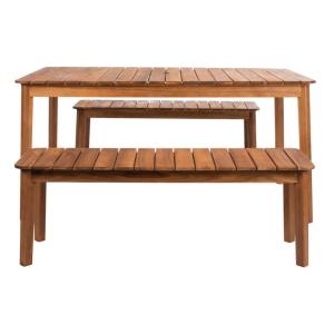 Comedor de exterior madera de acacia neutro
