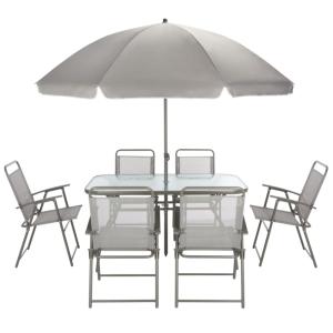 Comedor de exterior metal gris
