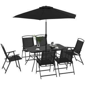Comedor de jardín 140x90x70 cm negro