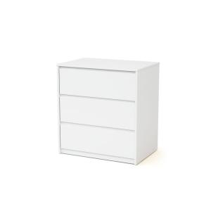Cómoda bebé madera con 3 cajones - blanco