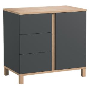 Cómoda con 3 cajones y 1 puerta - l90 cm - efecto