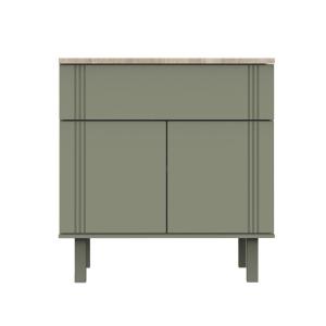 Cómoda con un cajón y 2 puertas con ranuras