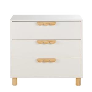 Cómoda de 3 cajones en color crudo, 83cm