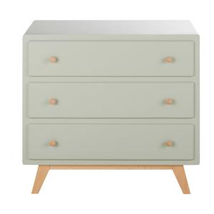 Cómoda de 3 cajones verde claro, 85cm