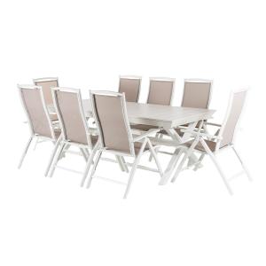 Conjunto 8 sillones reclinables-plegables y mesa extensible…