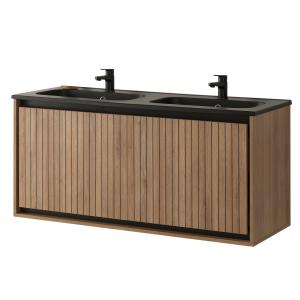 Conjunto baño 120cm roble. Con 2 espejos led    lavabo resi…