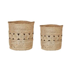 Conjunto de 2 cestas yute natural