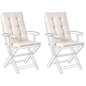 Conjunto de 2 cojines de respaldo asiento  Beige claro
