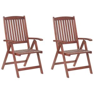 Conjunto de 2 sillas de jardín de madera de acacia