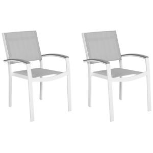Conjunto de 2 sillas de jardín gris