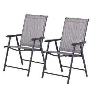 Conjunto de 2 sillas plegables 58 x 64 x 94 cm bicolor