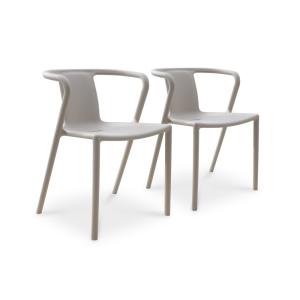 Conjunto de 2 sillones de jardã­n apilables de polipropilen…