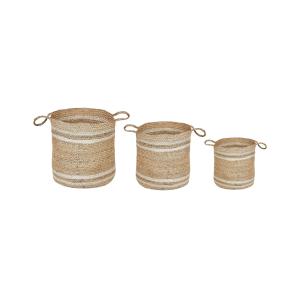 Conjunto de 3 cestas yute natural