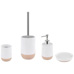 Conjunto de 4 accesorios de baño cerámica blanco