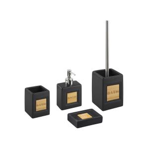 Conjunto de 4 accesorios de baño cerámica negro